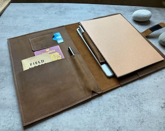 Leather iPad Case Cover Personalized: Tablet Air Pro Sleeve for 11-13 inch Portfolio