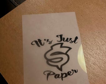 Es solo una calcomanía de papel.