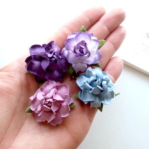 Colorful Succulent Paper Flowers DIY Wedding Favors Mini Terranium supplies make your own wedding table numbers, centerpiece decor image 1