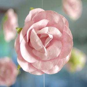 DIY Hanging Flower Garland for Weddings or Bridal Shower | Lavender Paper Flowers | Floating Floral Backdrop