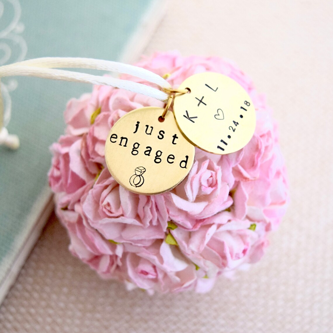 Just Engaged Christmas Ornament. Our First Christmas Together Etsy