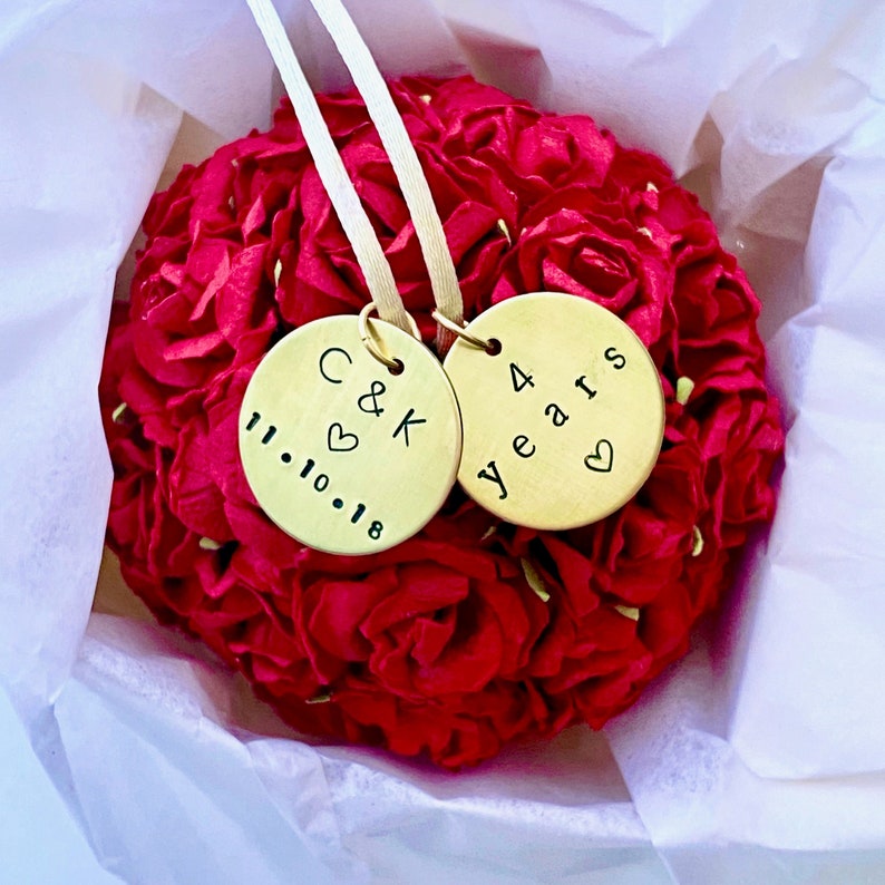 4 Year Wedding Anniversary Gift Personalized Flower Wedding Etsy