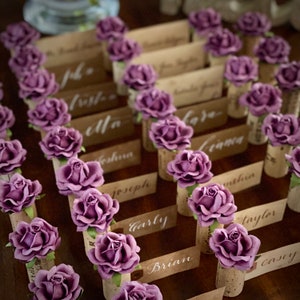 Winery Wedding Place Card Holders Vineyard Theme Bridal Shower Blush Pink Rose Wedding Table Decorations 27. Dusty Plum