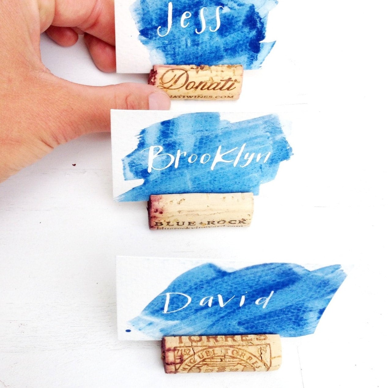 Vintage Wine Cork Place Card Holder Wine Theme Wedding Name Etsy