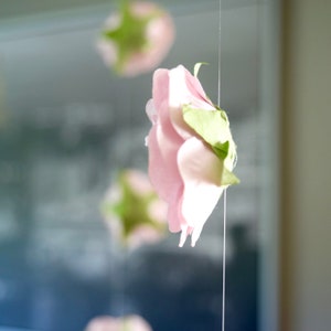 DIY Hanging Flower Garland for Weddings or Bridal Shower Lavender Paper Flowers Floating Floral Backdrop image 6