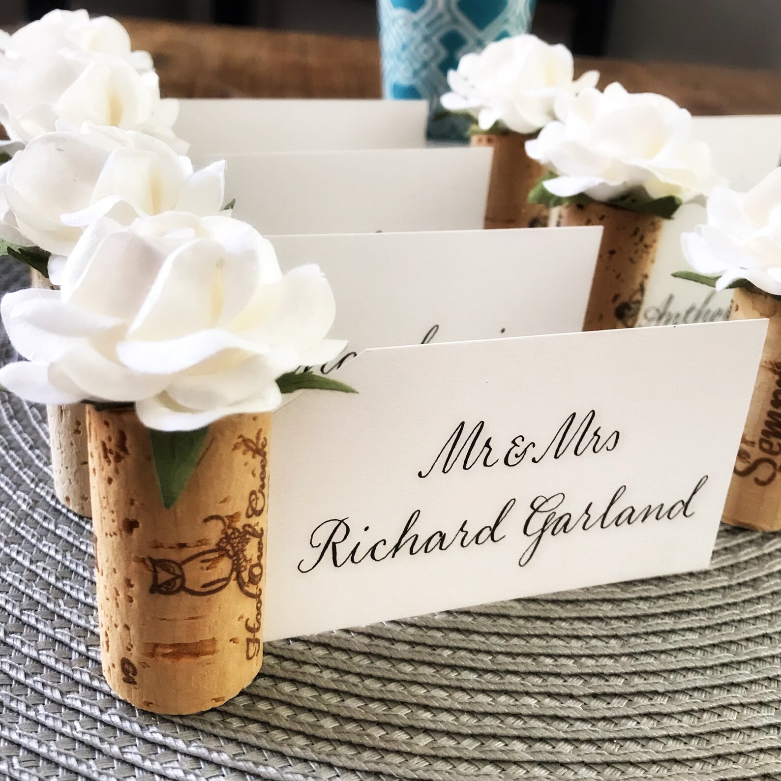 Rustic Gold Place Card Holder Place Card Holder Wedding Etsy