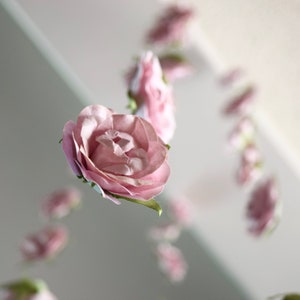 DIY Hanging Flower Garland for Weddings or Bridal Shower Lavender Paper Flowers Floating Floral Backdrop image 9