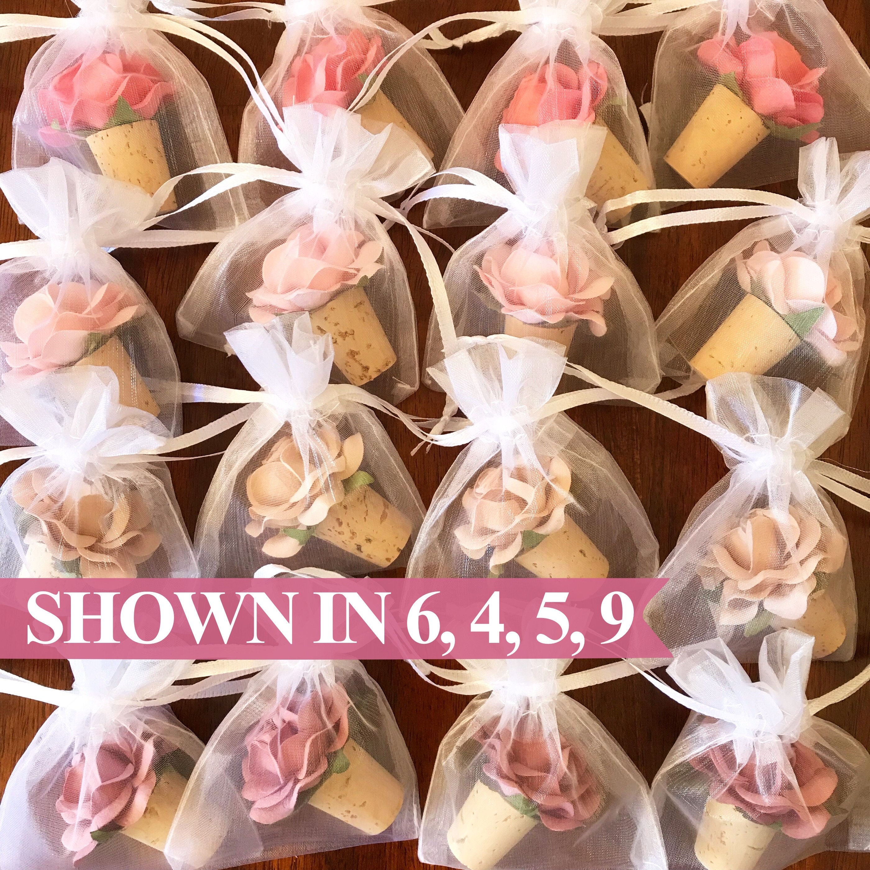 Wine Bottle Stopper Blush Wedding Favors Bridal Shower Etsy