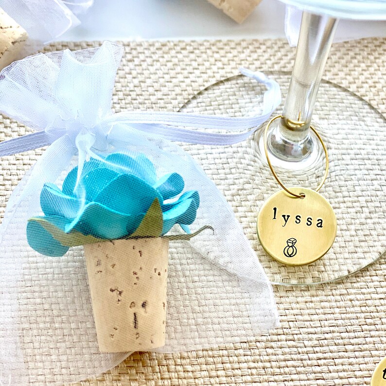 Bridal Shower Favors Custom Color Wine Bottle Stoppers Etsy