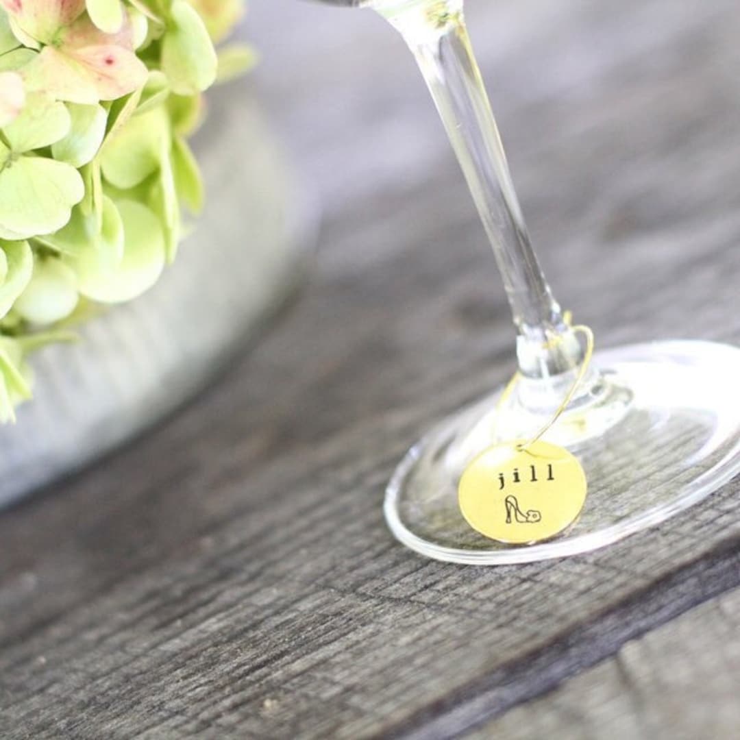 Bridal Shower Wine Glass Charms Personalized Bachelorette Party Favors
