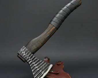 Hand Forged Viking Bushcraft Hatchet | High Carbon Steel Camping Axe