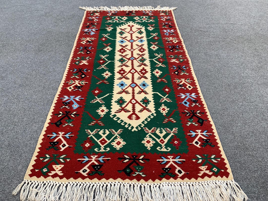 Vintage Afghan Sumak Kilim