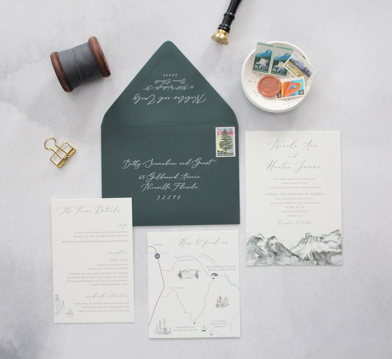 Styled Photoshoot Wedding Invitation Suite - Etsy