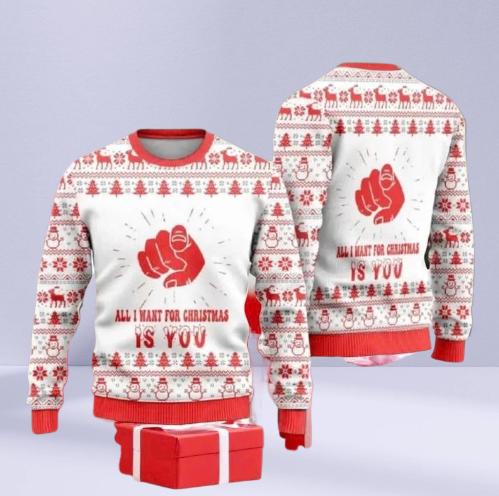 Discover Funny All I Want for Christmas Sweater, Romantic Couple Ugly Xmas Jumper, Love Holiday Sweater, Festive Gift for Men & Women