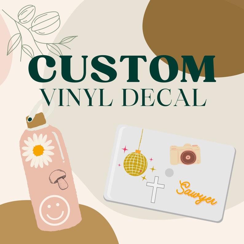 Custom Decal, custom vinyl decal, company decal, personalize decal, custom logo decal image 1