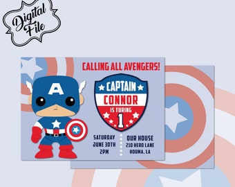 captain america invitation etsy captain america birthday invitations