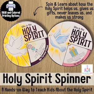 Holy Spirit Bible Craft for Kids Spinner | Hands-On Christian Activity for Kids • Trinity