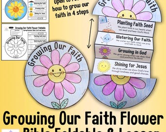 Manualidad bíblica con flores para niños: Cultivando nuestra fe – Actividad de primavera y verano para la escuela dominical