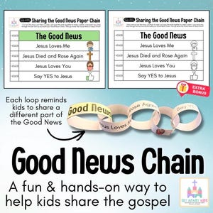 Partager l'Evangile Artisanat biblique | Good News Chain, école du dimanche à imprimer
