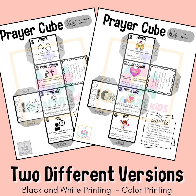Prayer Cube | Kids Bible Craft | Sunday School Activity | Based on ...