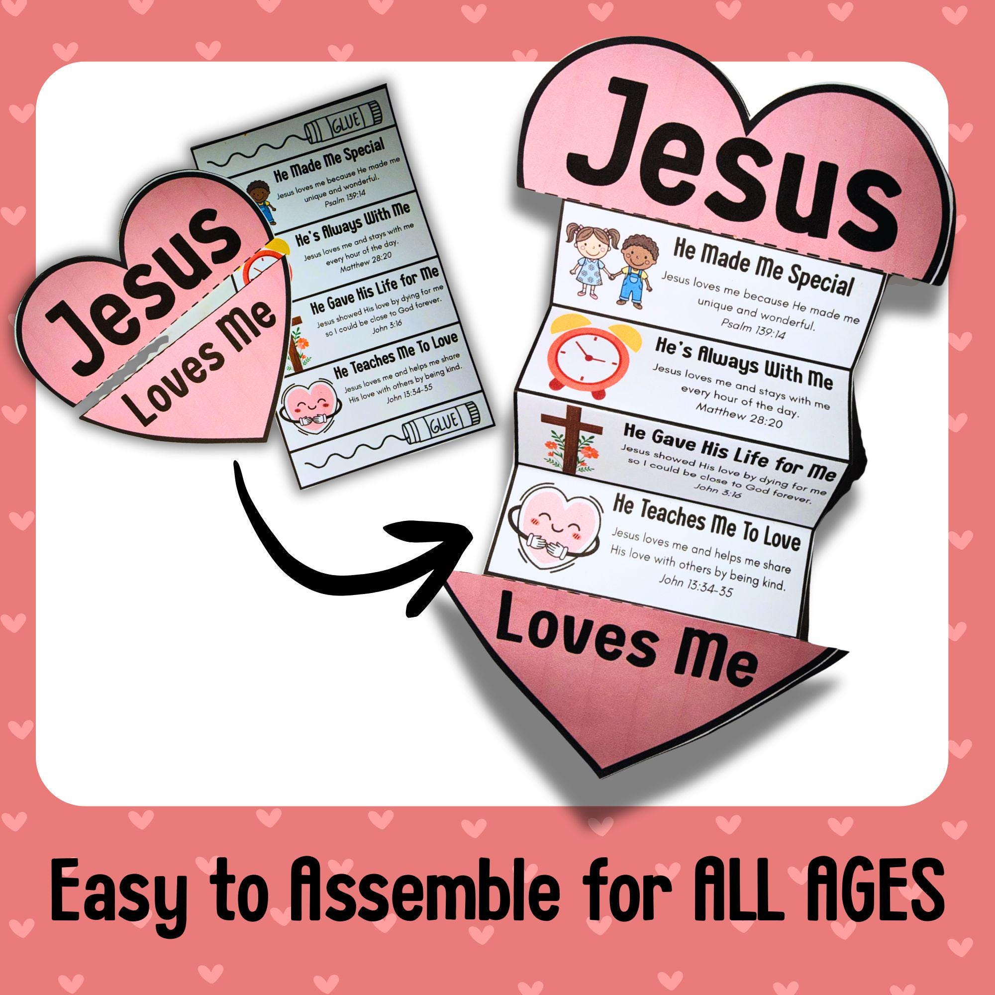Jesus Loves Me Valentine's Day Craft | Christian Activity for Kids ...