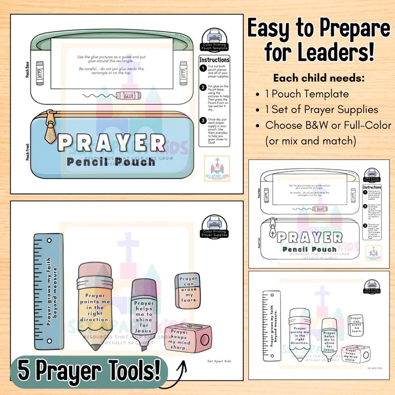 Prayer Pencil Pouch Craft for Kids | Printable Christian Prayer ...