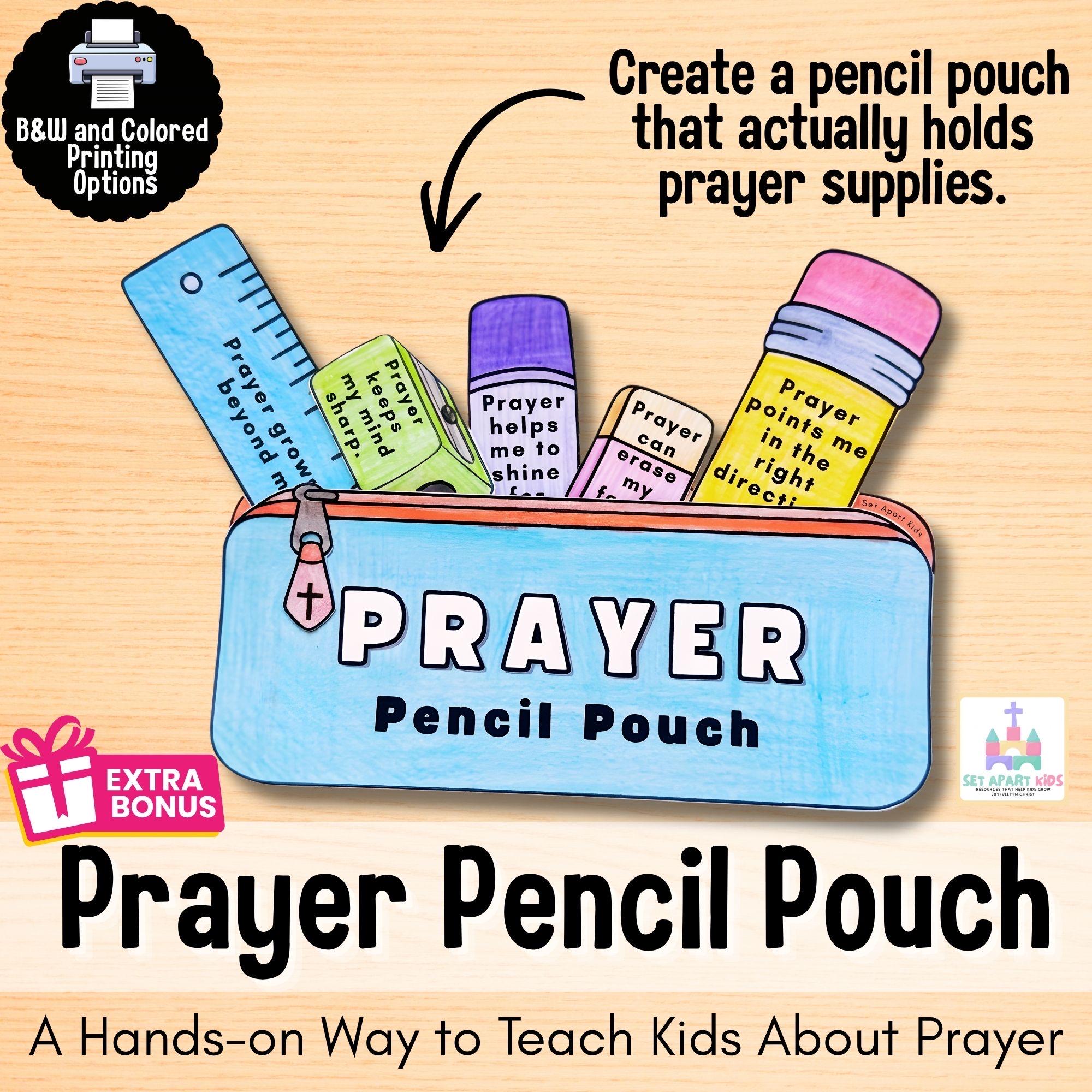 Prayer Pencil Pouch Craft for Kids | Printable Christian Prayer ...