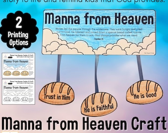 Manna vom Himmel Bibel-Handwerk | Moses | Bibel-Handwerk für Kinder | Exodus 16 | Gott sorgt