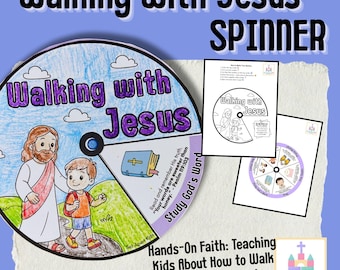 Manualidad con hilandero "Caminando con Jesús" / Actividad cristiana práctica para niños