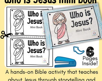 Who is Jesus? Mini Book Story and Coloring Craft | Bible Activity ...