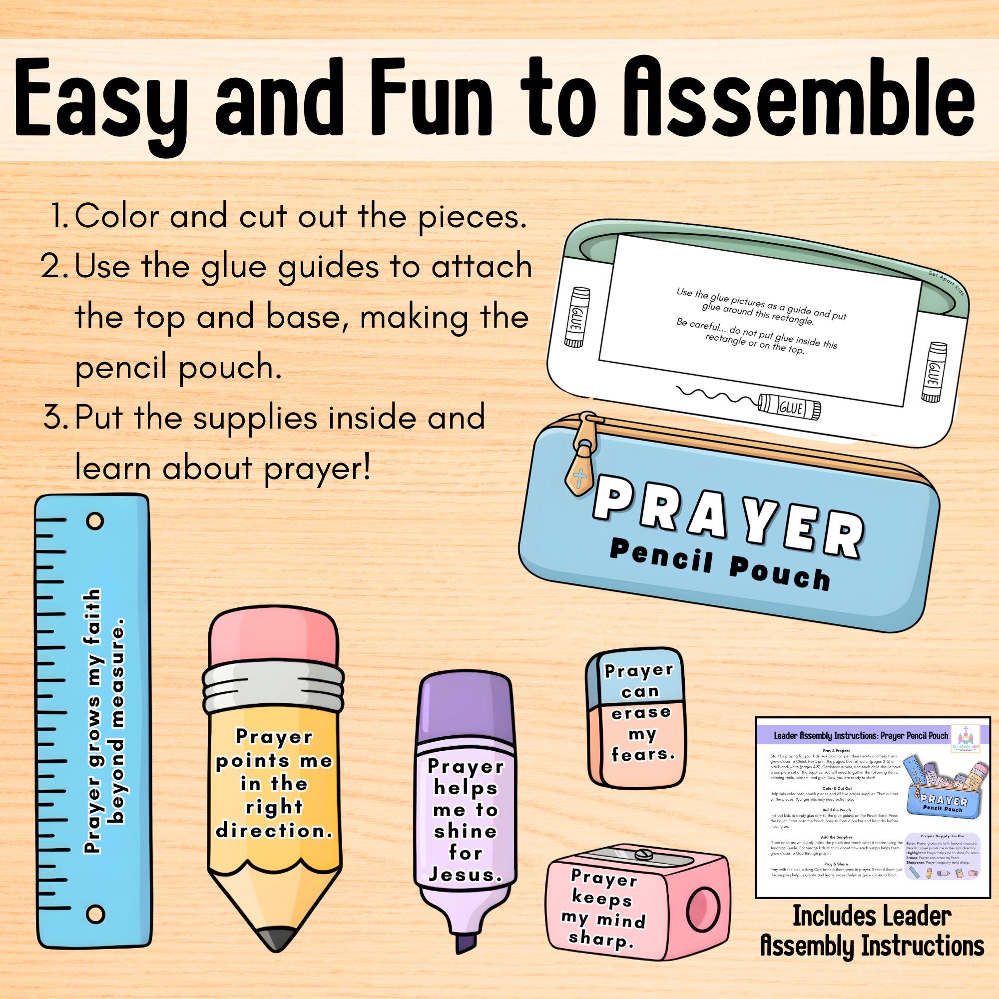 Prayer Pencil Pouch Craft for Kids | Printable Christian Prayer ...