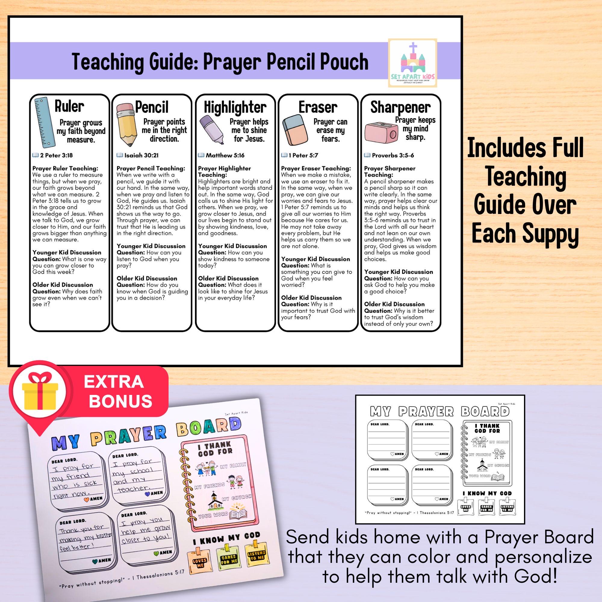 Prayer Pencil Pouch Craft for Kids | Printable Christian Prayer ...