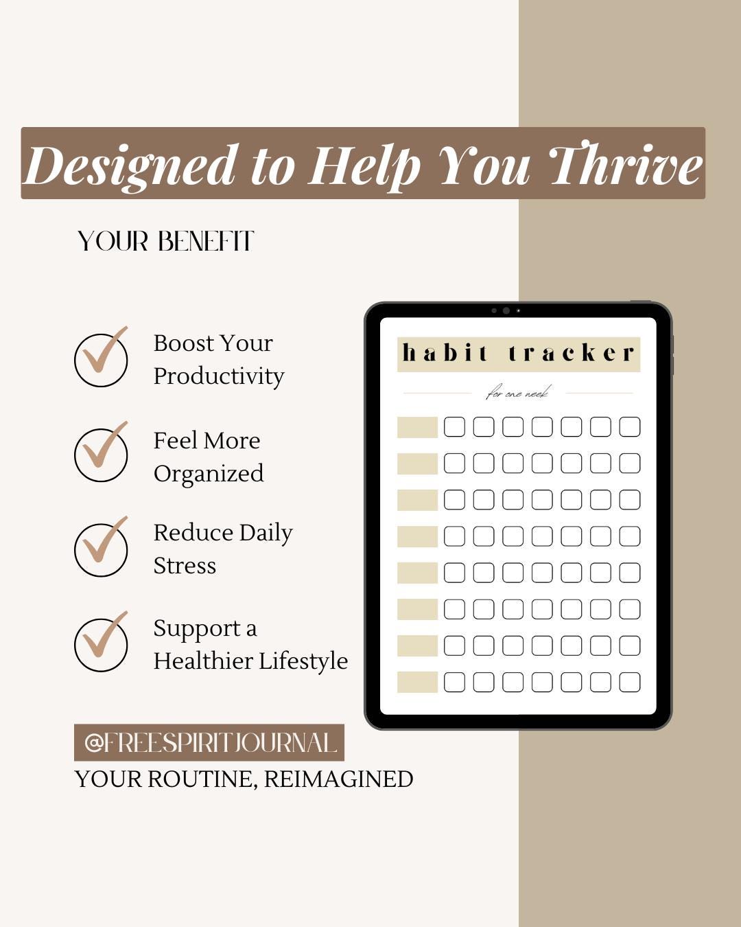 Weekly Habit Tracker PDF – Minimalist Digital & Printable Planner ...