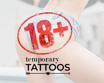 Tijdelijke tatoeages voor warme vrouwen: nieuwigheidspakket voor volwassenen (12 stuks)