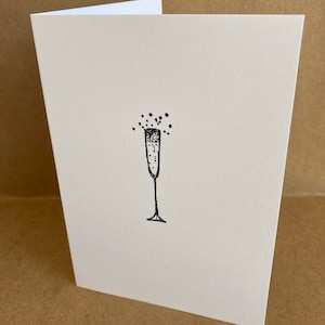 Champagne-gelukwensenkaart