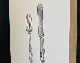 Messer und Gabelkarte