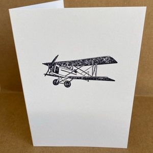 Vintage Flugzeug Karte