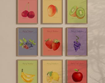 Fruit of the Spirit Wall Art, Christian Wall Art, Bible Verse Prints, Galatians 5:22-23, Bible Verse Art Set, Christian Wall Design