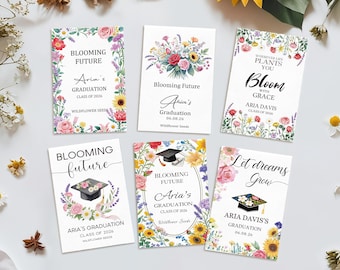 Wildflower Seed Graduation Favors Personalized Blooming Future Seed Packets Class of 2026 Custom Graduation Party Gifts for Guests