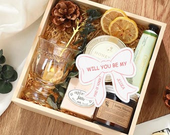 Personalized Bow Bridesmaid Proposal Card Custom Maid of Honor Proposal Ribbon Shape Card Bridal Party Gift Idea Coquette Wedding Stationery