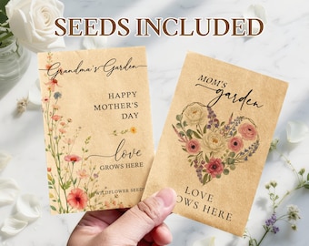Mother’s Day Seed Packets, Wildflower Seeds for Mom, Mother’s Day Party Favors, Gifts for Mom, Mom’s Garden Seeds, Church Mother’s Day Gift