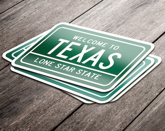 Welcome To Texas Highway Sign - sticker