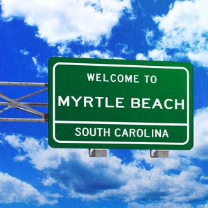 Welcome to Myrtle Beach South Carolina - Metal prints