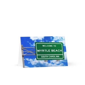 Bem-vindo a Myrtle Beach, Carolina do Sul - Cartão comemorativo