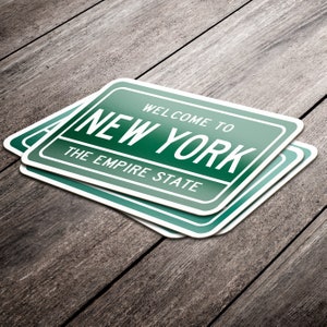 Benvenuto al segno dell'autostrada di New York - adesivo