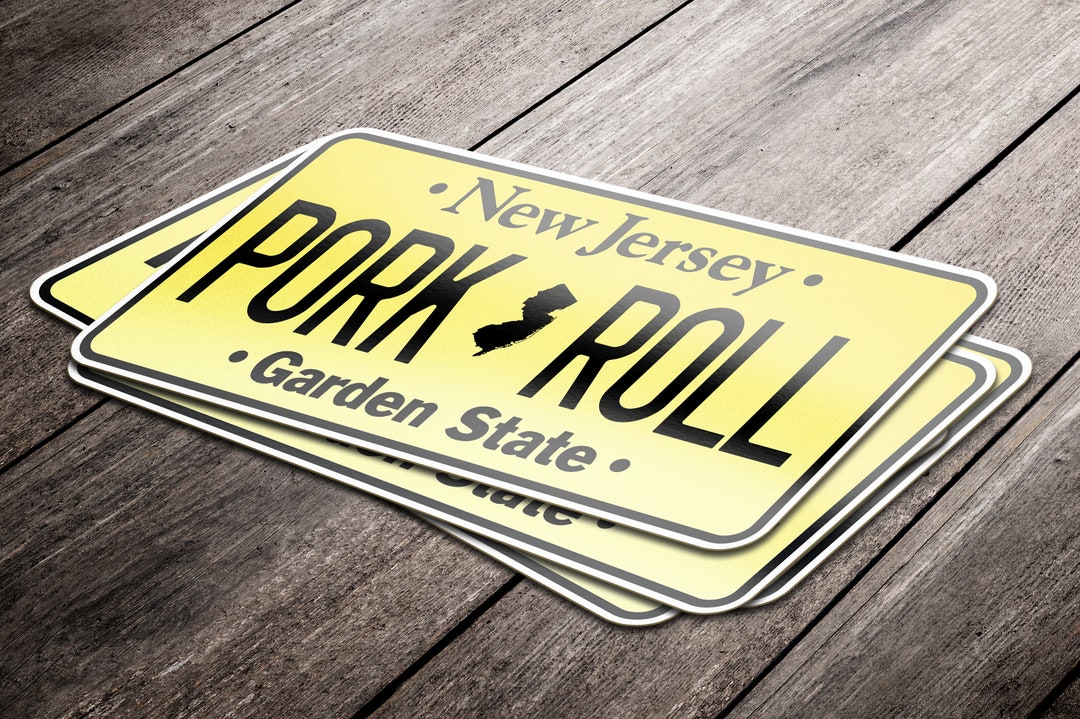 Porkroll New Jersey License Plate Sticker Etsy