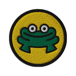 Cartoon Kikker - Geborduurde patch