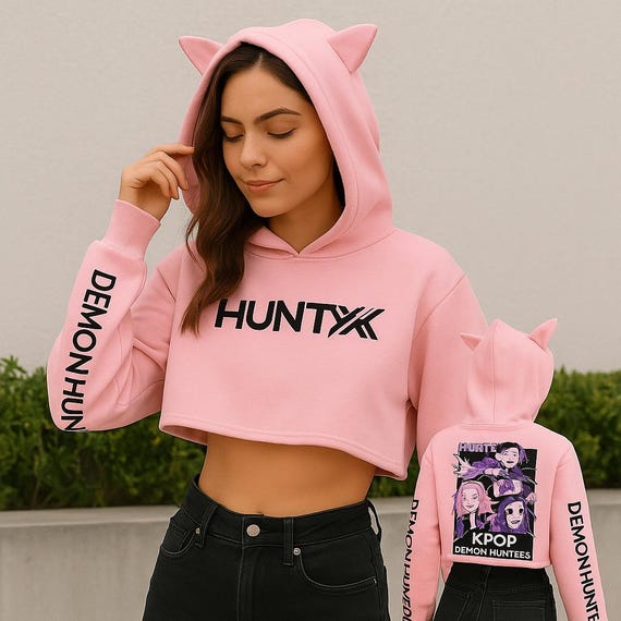 Sweat à Capuche Kpop H-Huntrix Pour Filles - Style Y2K Streetwear - Manches Longues - Tailles 110 à 160