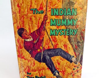 Indian Mummy Mystery, Upcycled Reader Case Made from Vintage Boys Book, Fits 7 and 8 inch eReaders (Kindle Fire, LG Pad, Galaxy Tab, Nook)