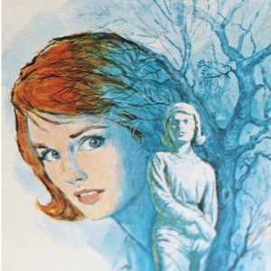 Kindle Case Made from Vintage Nancy Drew Book, Whispering Statue, Blue and Rose Lining Inside, Fits Kindle Fire, Nook, Galaxy Tab, Kobo